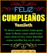 Frases de Cumpleaños Yamileth